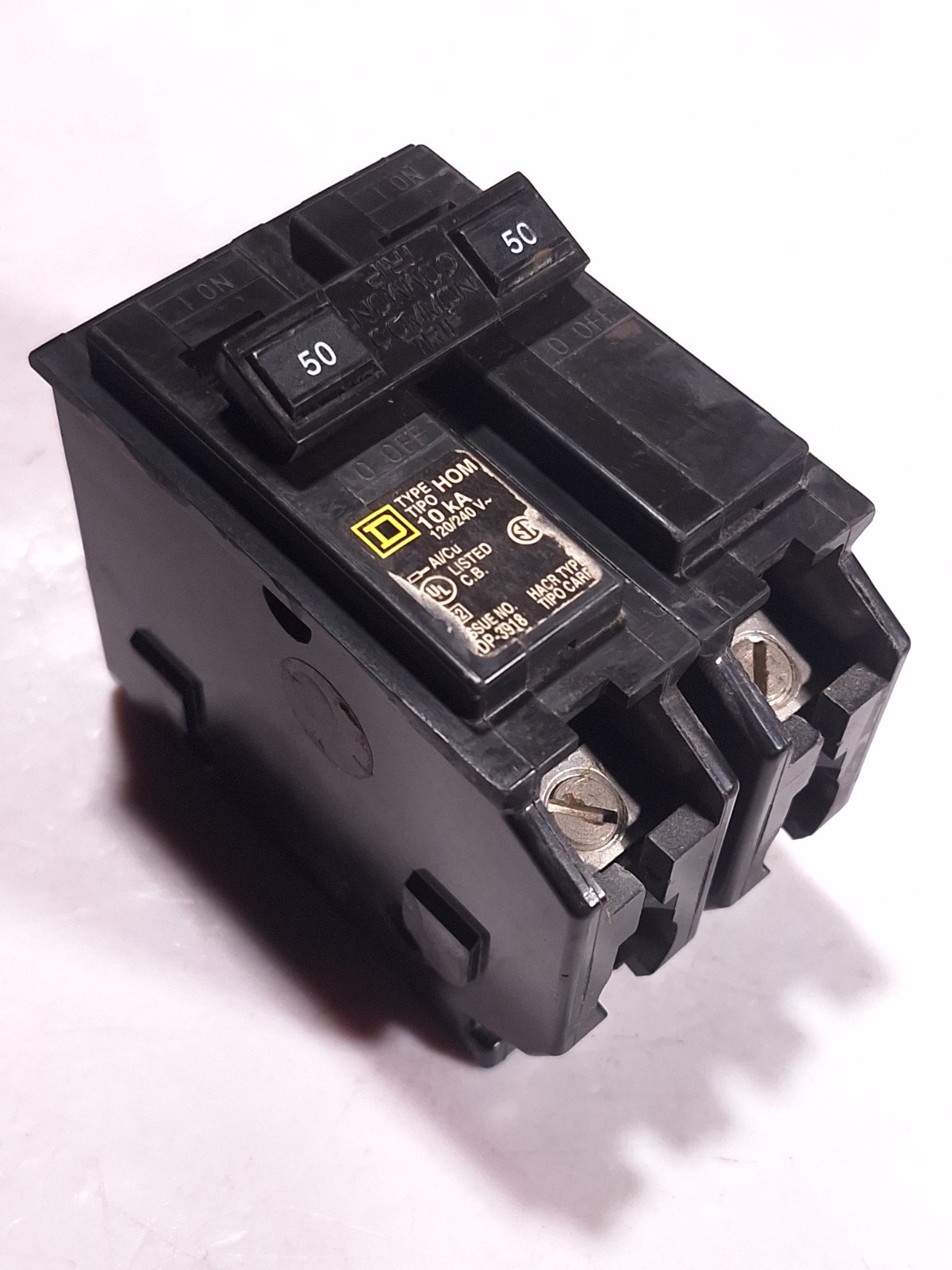 SQUARE D HOM250 CIRCUIT BREAKER 50A 2P 240V USED CONTINUITY TESTED – LOT OF 4