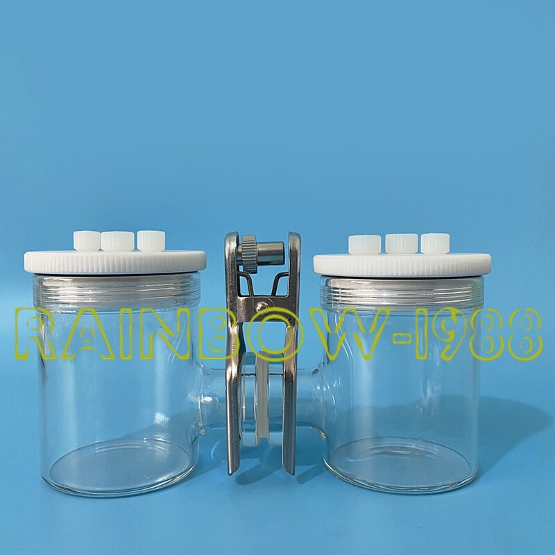 Monomer300ml-300ml CH2010-S Htype exchangeable membrane sealed electrolytic cell