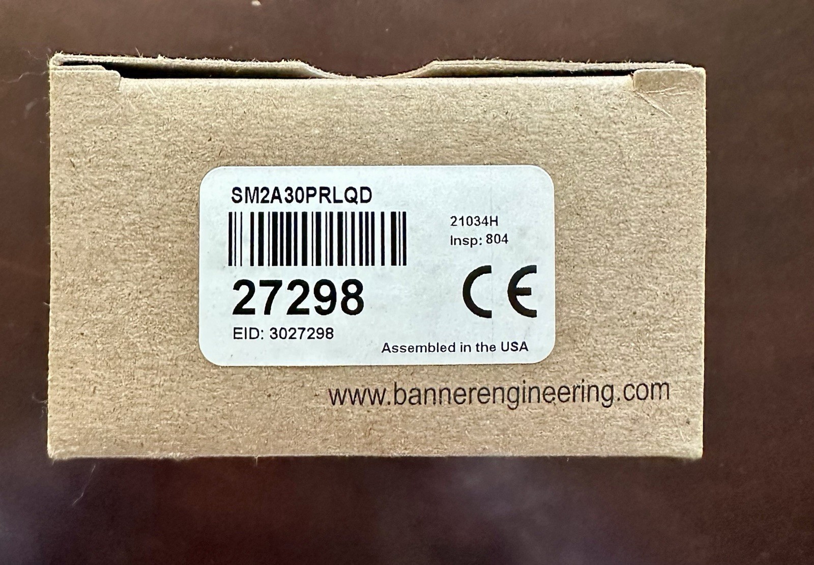 NEW BANNER 27298 SM2A30PRLQD SENSOR RECEIVER 10-30VDC