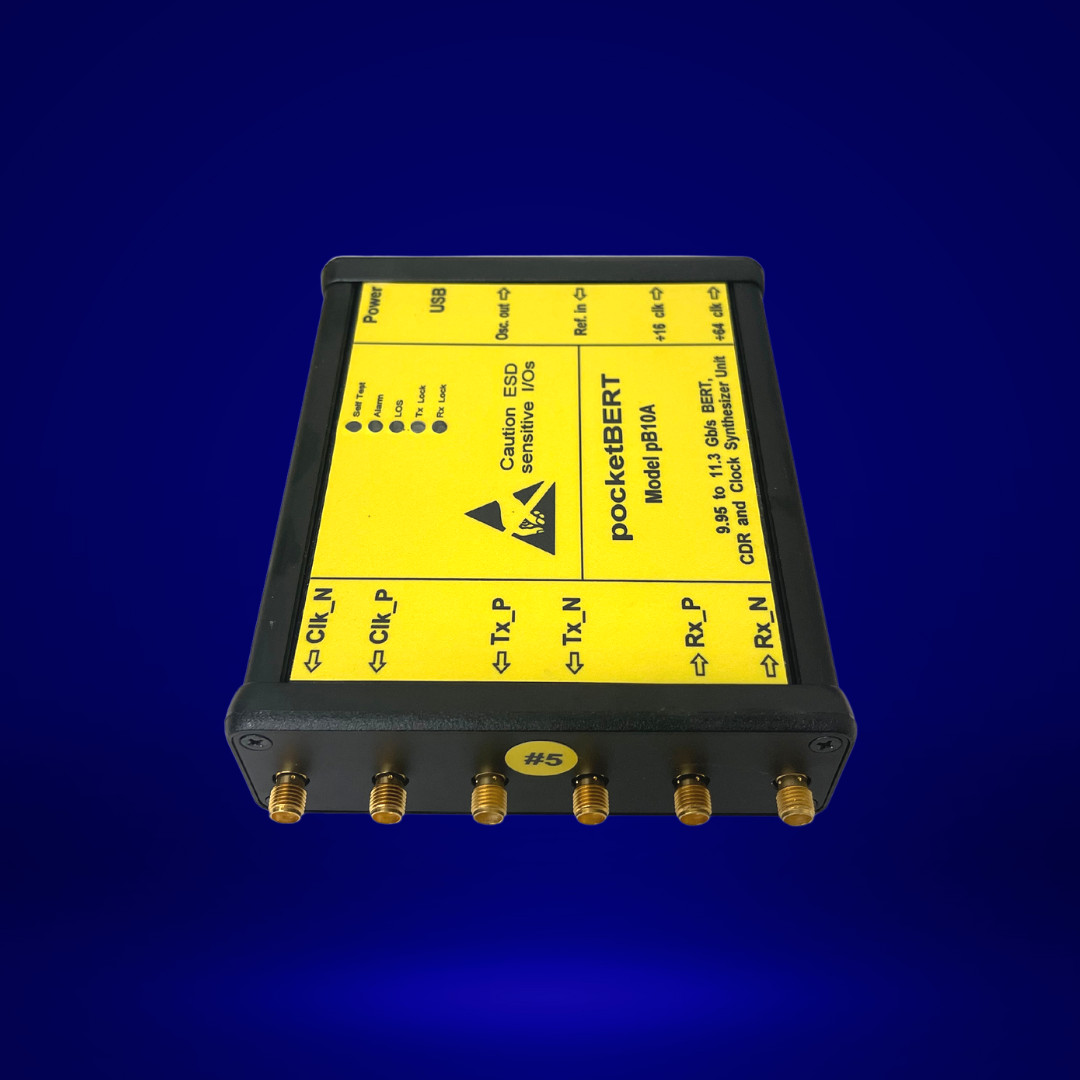 PocketBERT pB10A 9.95 to 11.3 Gb/s BERT, CDR and Clock Synthesizer Unit