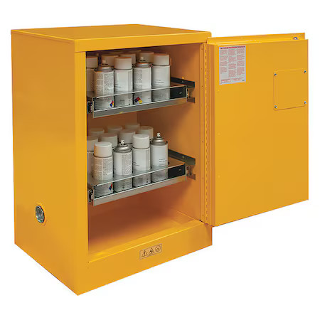 Condor 491M59 Hazardous Material Storage Cabinet, 24 Aerosol Cans, 2 Shelves,