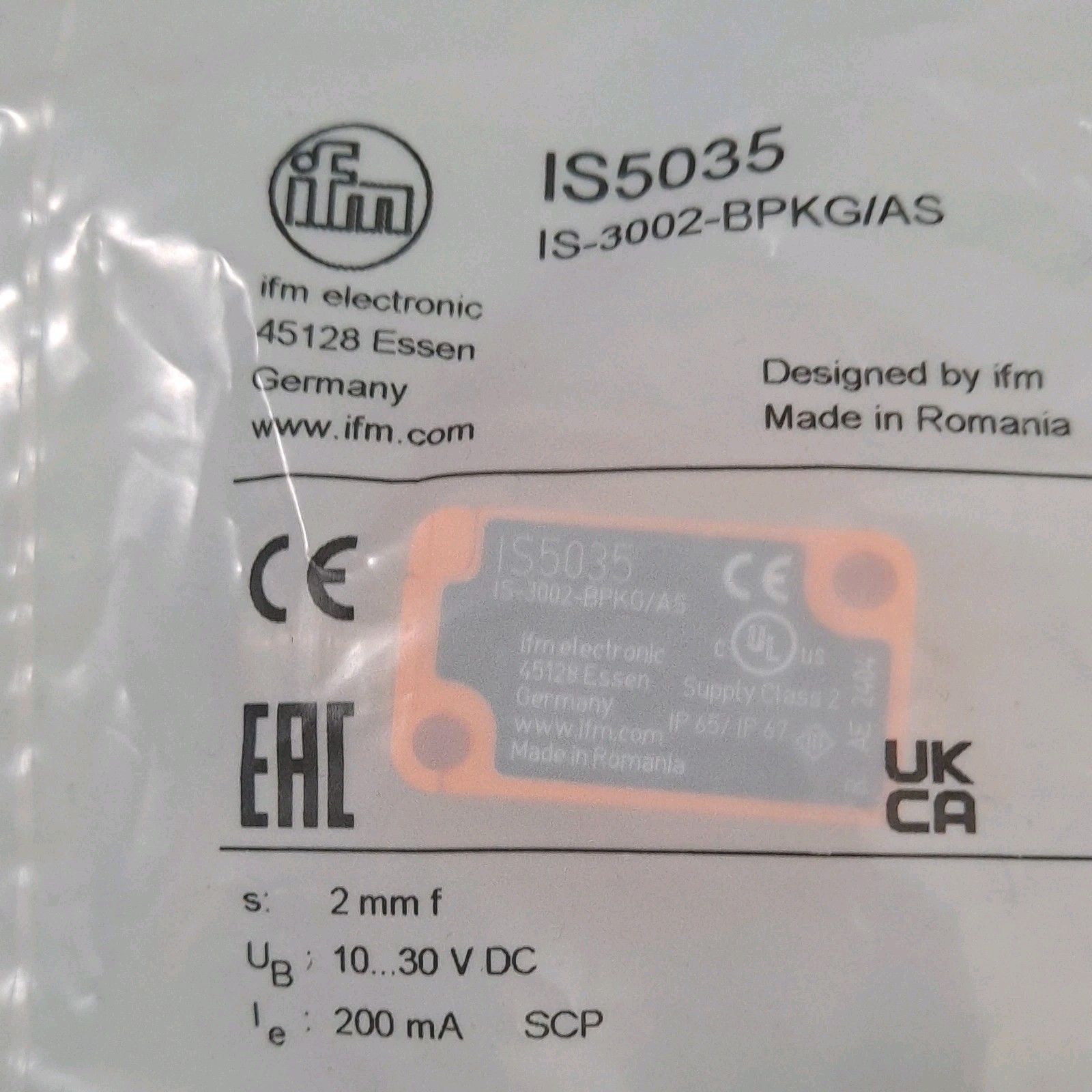 IFM ELECTRONIC IS5035 IS-3002-BP0G/AS-510