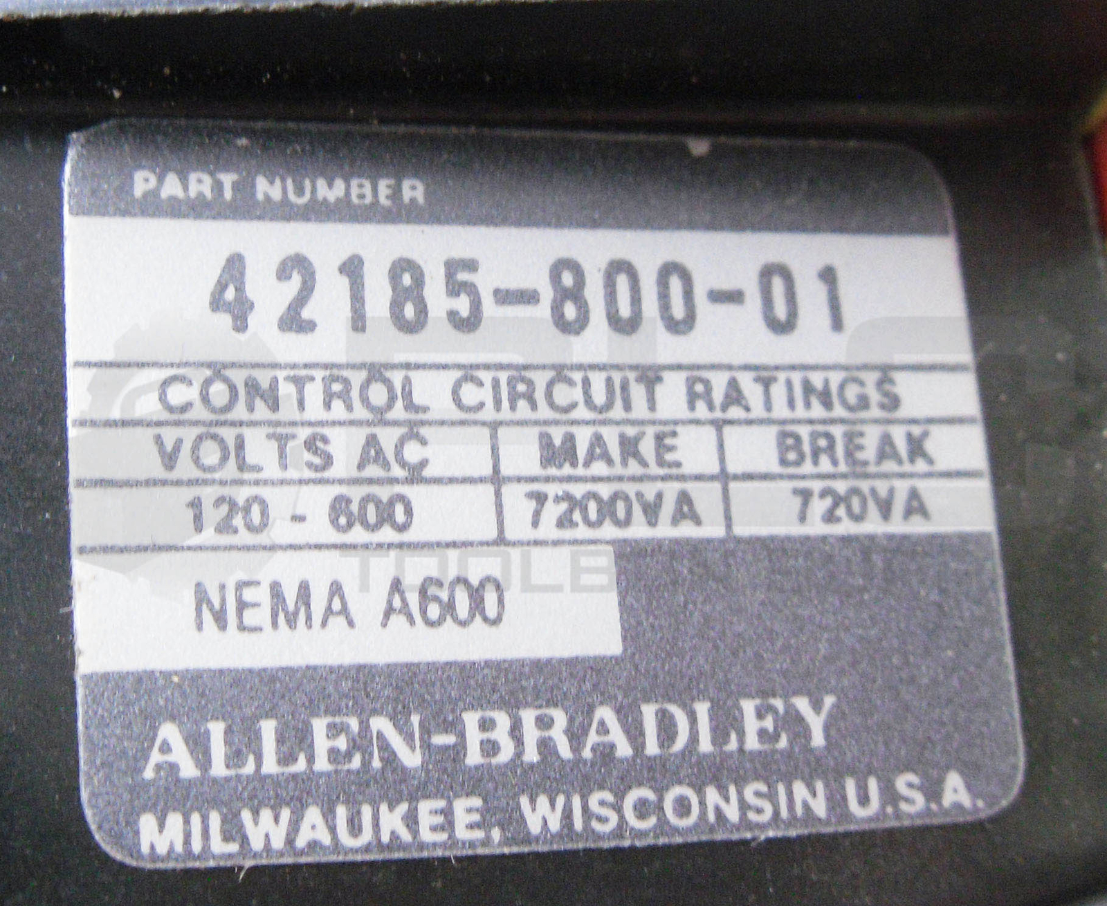 ALLEN BRADLEY 509-BOD /B W/ CB236 W/ 42185-800-01 W/ (3) W34 W/ 595-A/B 595-AB/B