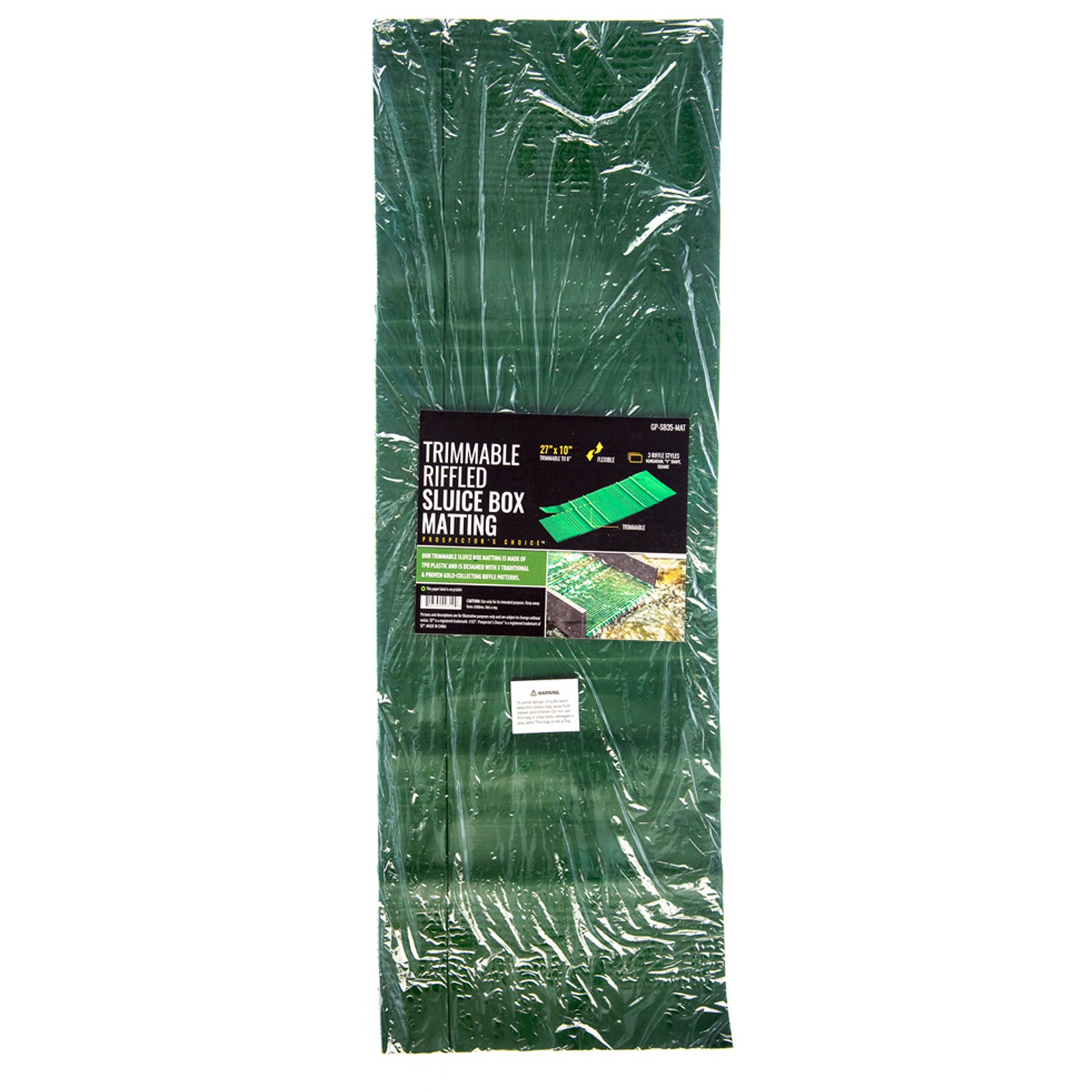 ASR Outdoor Riffled Rubber Sluice Box Matting 27 X 10 Inches
