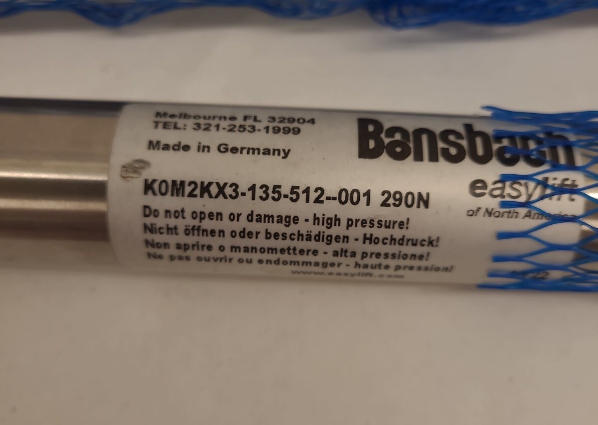 2 Bansbach KOM2KX3-135-512-001 290N Easy Lift Gas Spring,