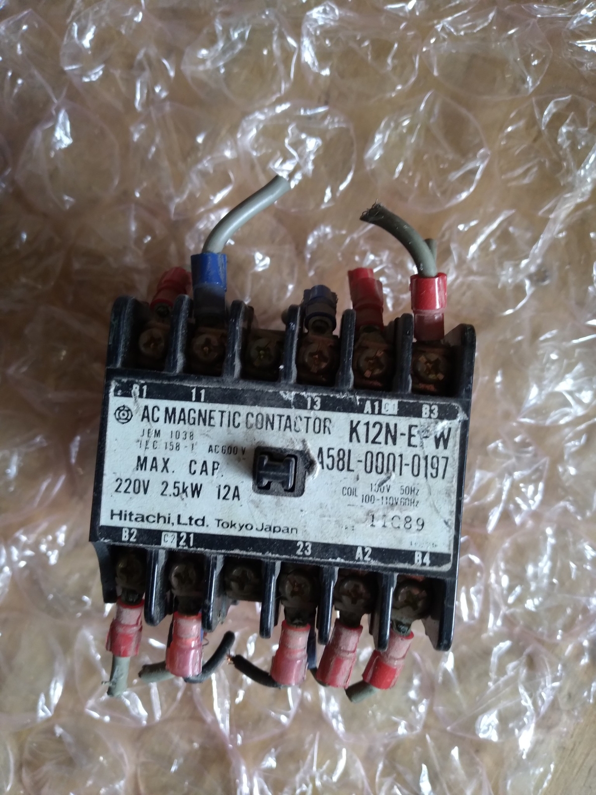 HITACHI AC MAGNETIC K12N-E-W A58L-0001-0197 220V 2.5KW 12A 11089