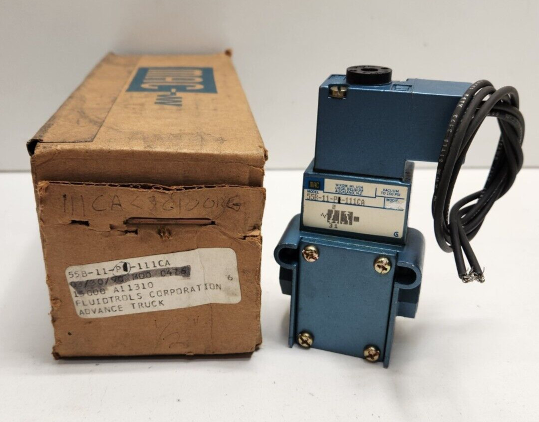 NEW OLD STOCK! MAC 120V 1/4″ 3-WAY SOLENOID VALVE 55B-11-P1-111CA