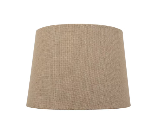 H B 14 in. Dia x 10 in. H Burlap Round Table Lamp Shade