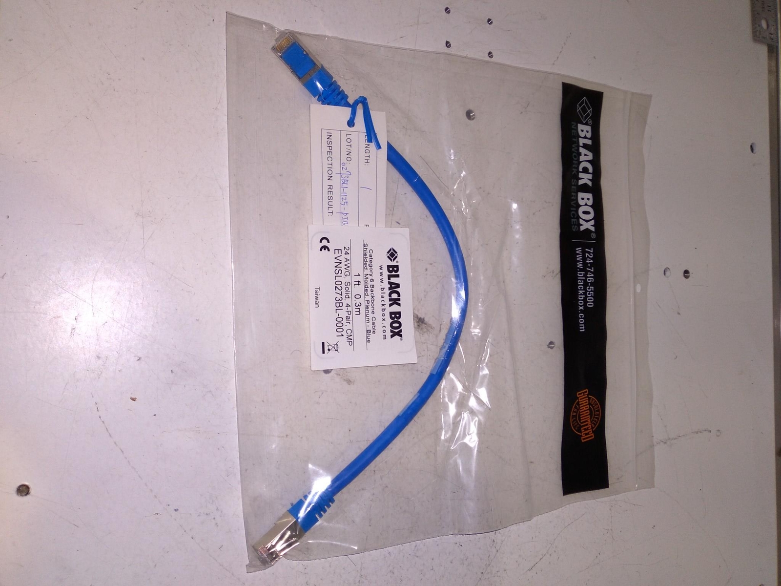 Black Box EVNSL0273BL-0010 Cat6 400-MHz, Shielded, Solid Backbone Cable