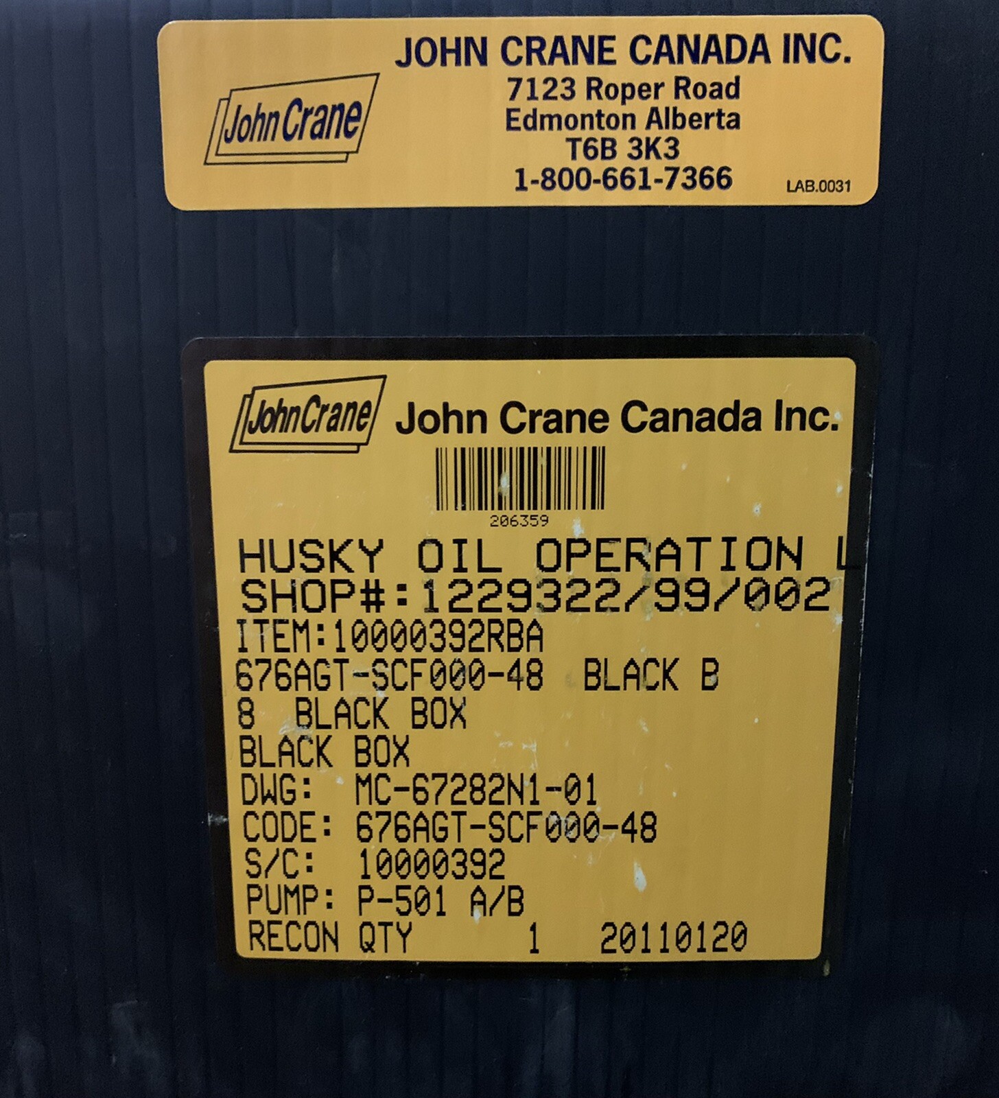 JOHN CRANE Mechanical Metal Bellow Seal 3″ TYPE 676 676AGT-SCF000-48 KIT