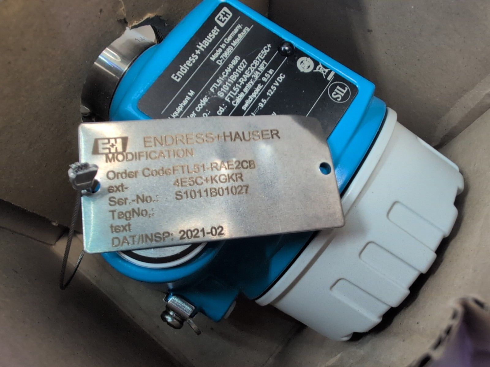 ENDRESS HAUSER LIQUIPHANT M FTL51-CAHH8/0 10IN, LEVEL SWITCH VIBR