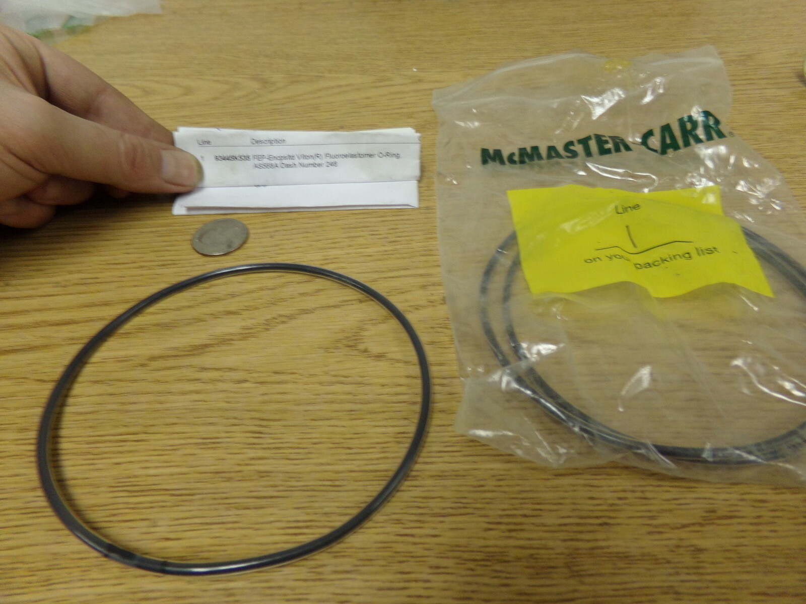 NEW McMaster-Carr 93445K535 Fep-Enepsltd Viton Fluoroelastomer O’Ring AS568A Das