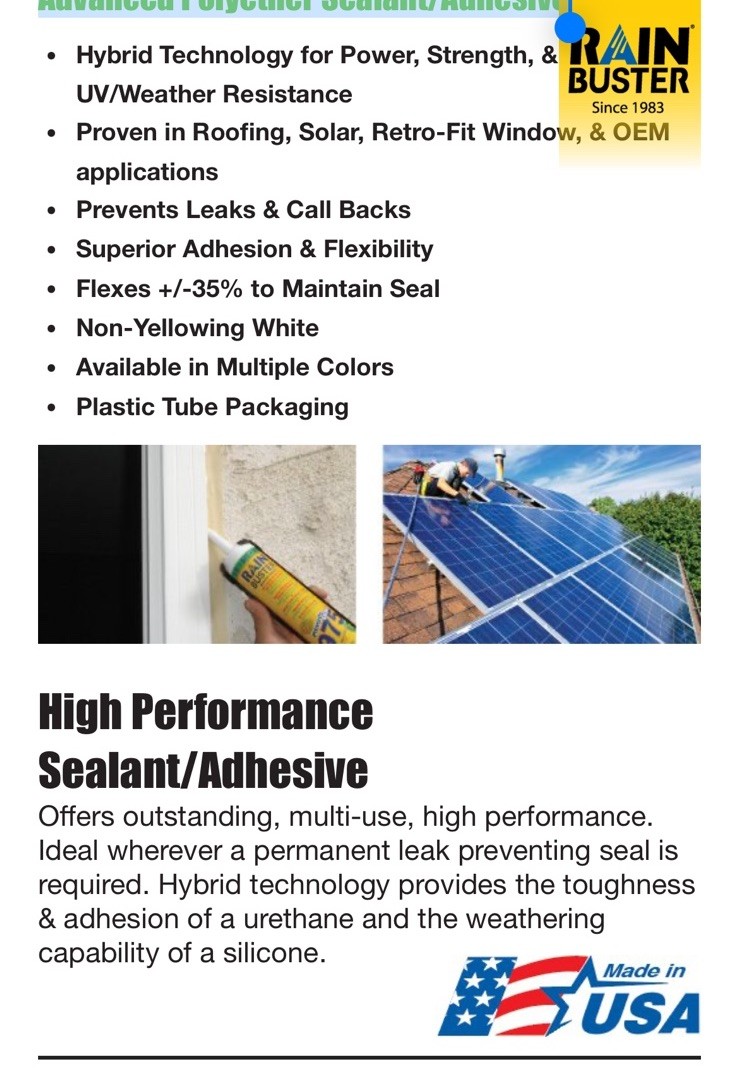 RAIN BUSTER – 975 HIGH PERFORMANCE Polyether (sealant/adhesive) (24PACK)