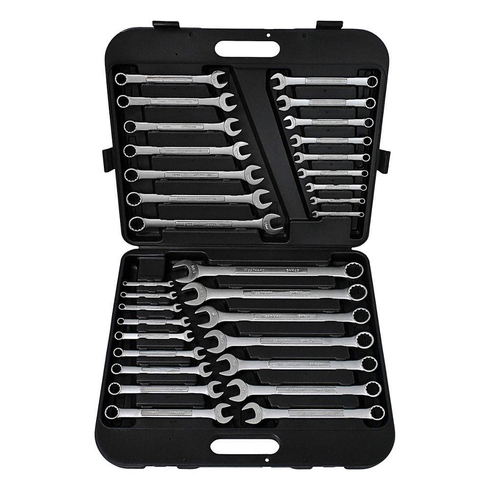 WESTWARD 4YR25 Combo Wrench St,CV Steel,Satin,Offset 4YR25