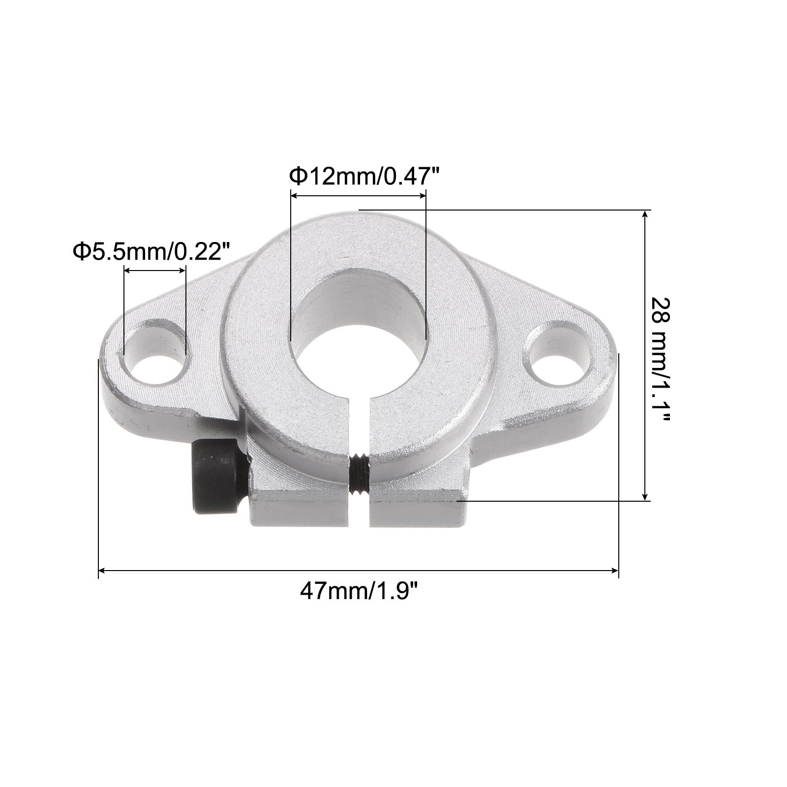 4pcs SHF12 Aluminum Linear Rod Rail Shaft Support for 12mm Linear Motion Guides