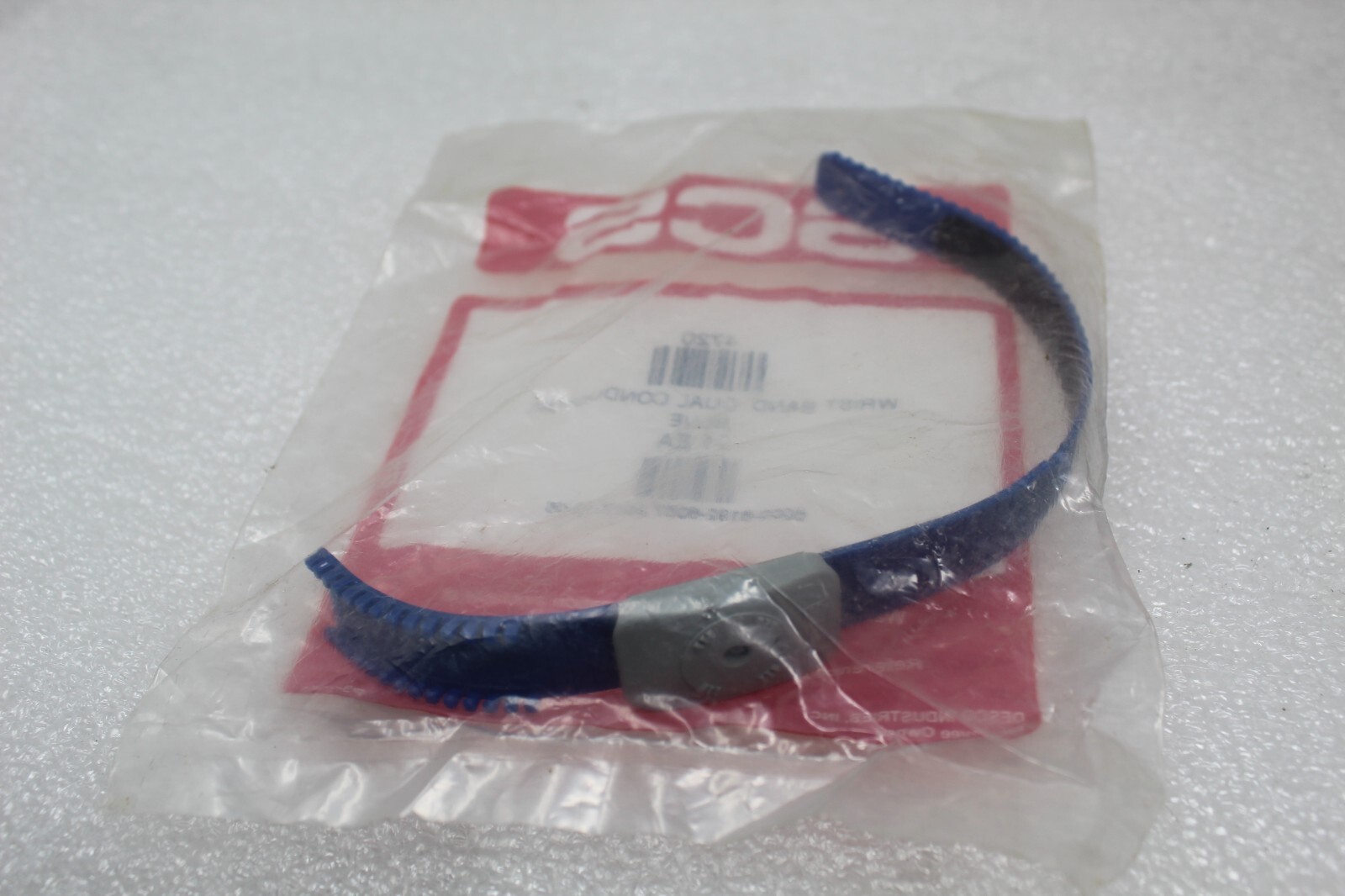 NEW SCS 4720 Dual Conductor Thermoplastic Adjustable Wristband, Blue