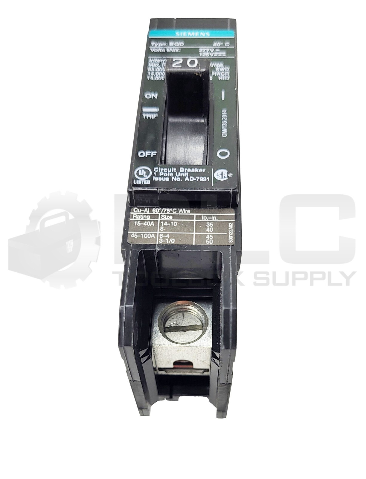 NEW LOT OF 3 SIEMENS BQD120 MOLDED CASE CIRCUIT BREAKER 1 POLE 20A