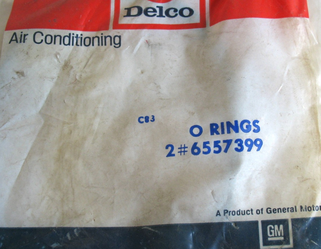 New NOS GM ACDelco A/C Compressor O – Rings Qty. 2 6557399