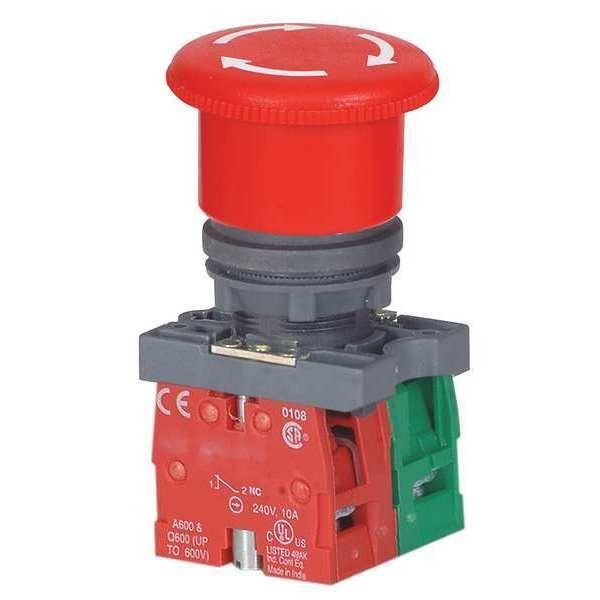 Dayton Emergency Stop Push Button, 22 mm
