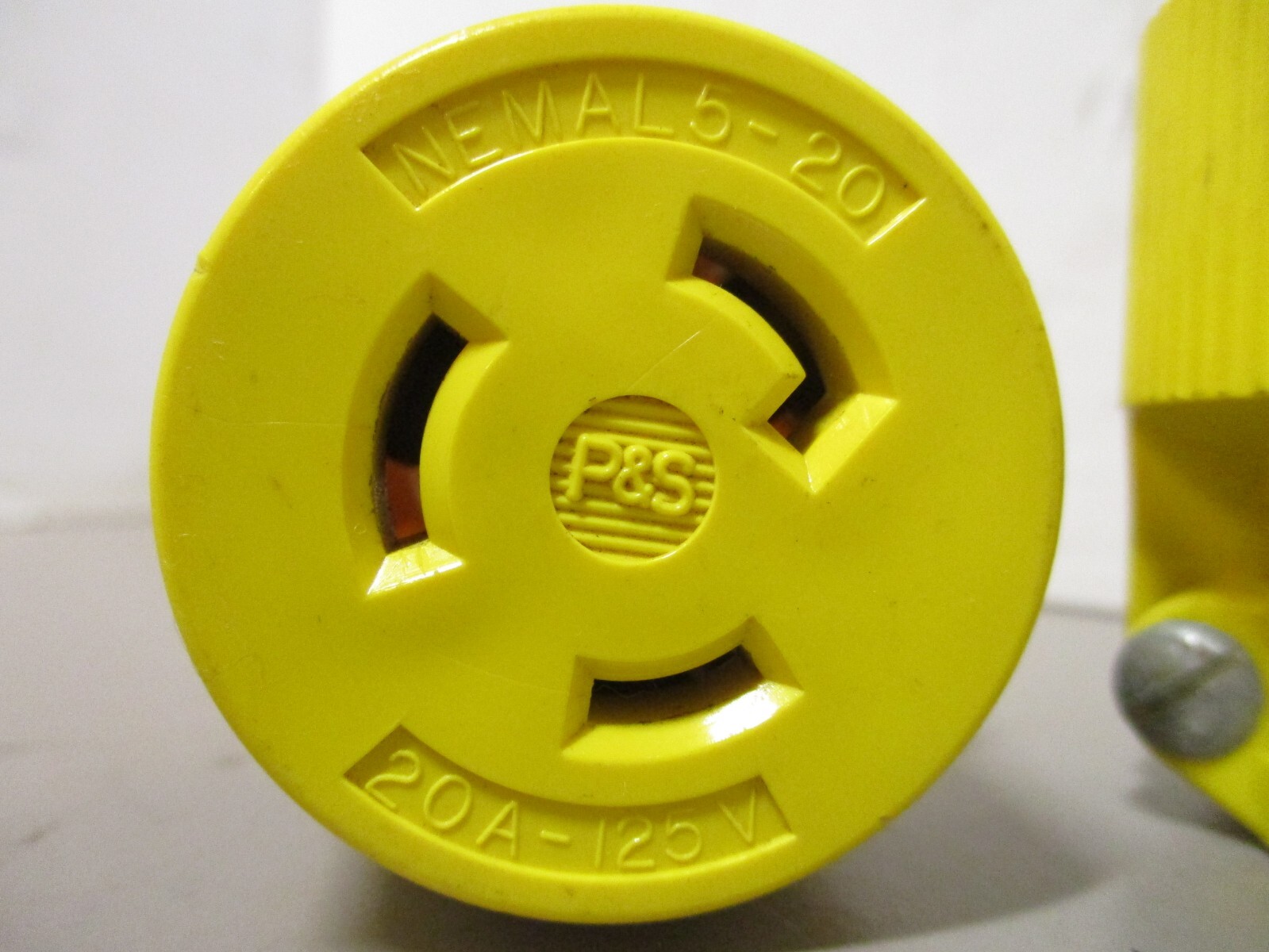 x2 P&S Twist-Lock Cord Plug End Female 20A 125V 2-Pole 3-Wire Grounded Yellow