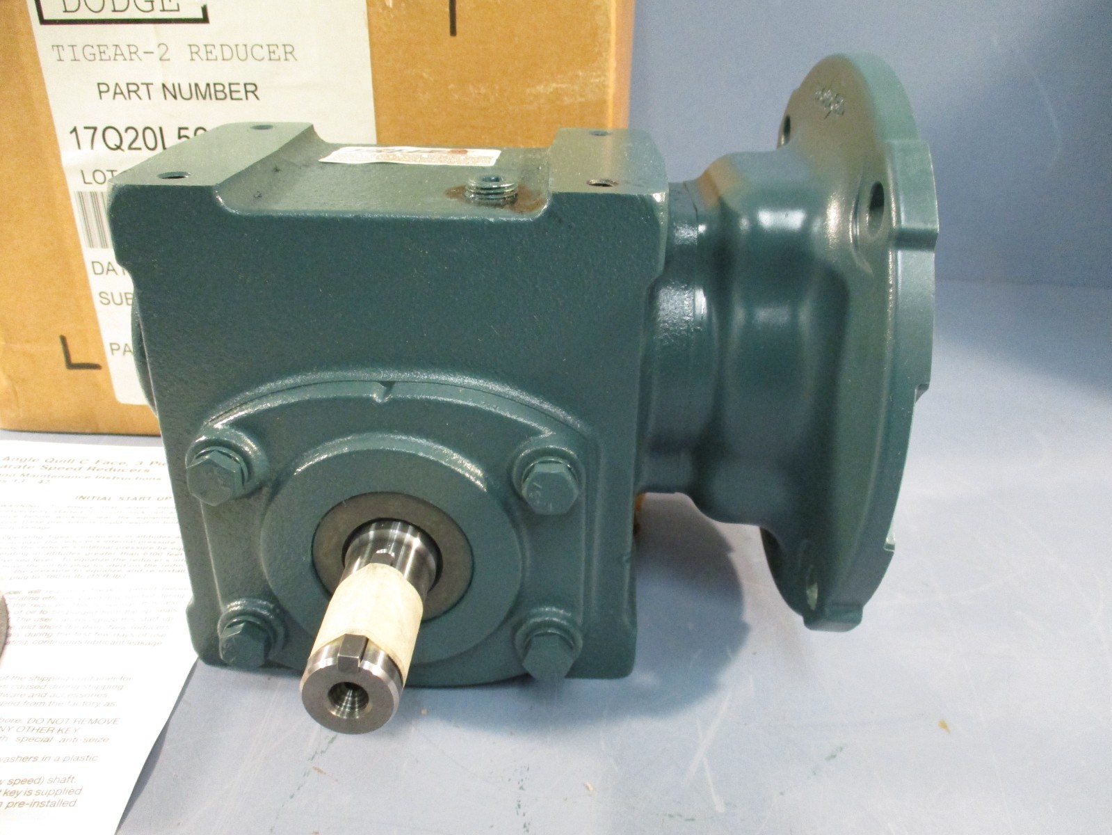 DODGE PART#17Q20L56 TIGEAR-2 GEAR REDUCER 1750RPM, 1HP 20:1 Ratio