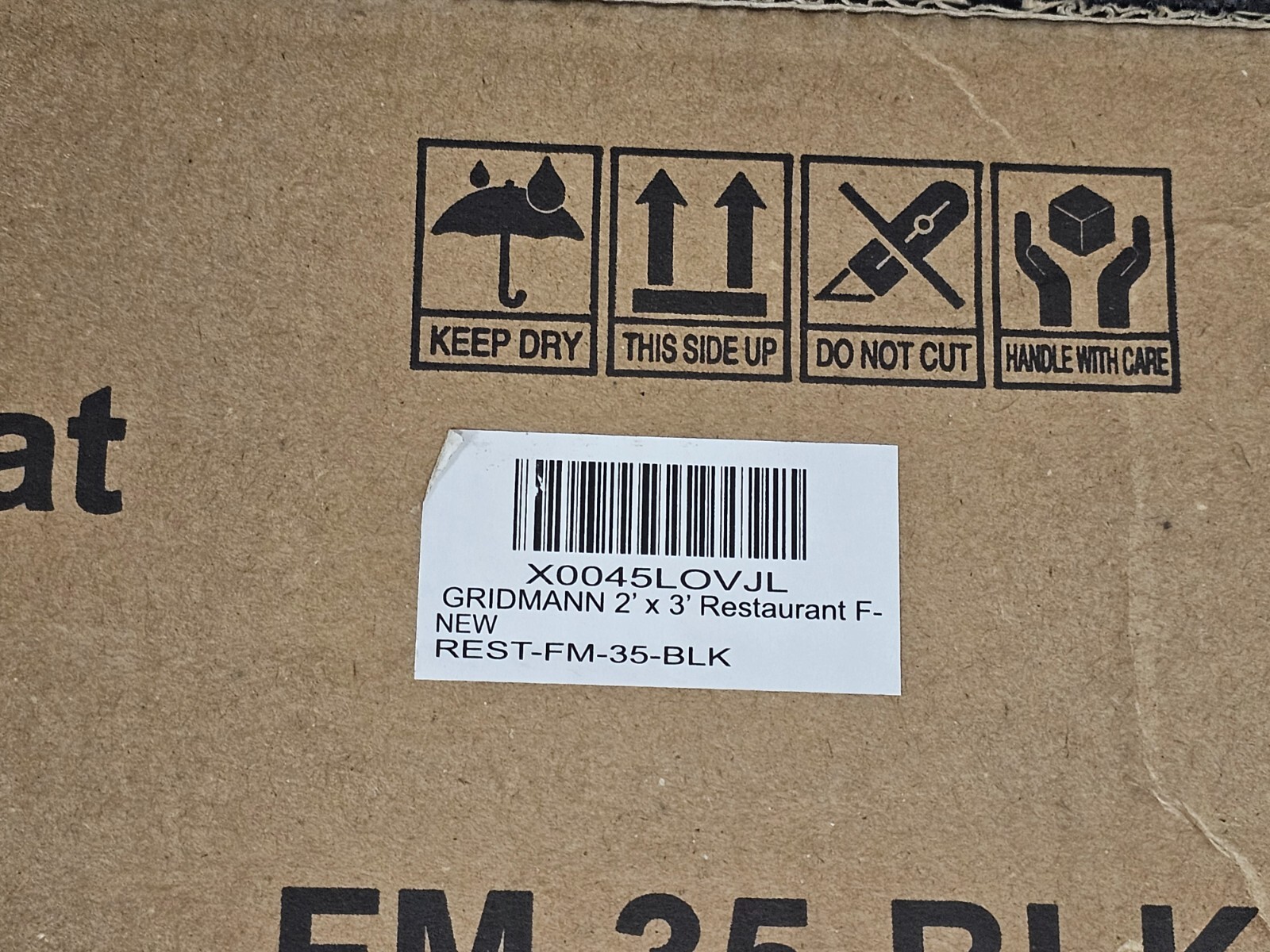 GRIDMANN Rubber Floor Mat, 24″ x 36″ Anti-Fatigue Drainage Mat REST-FM-35-BLK