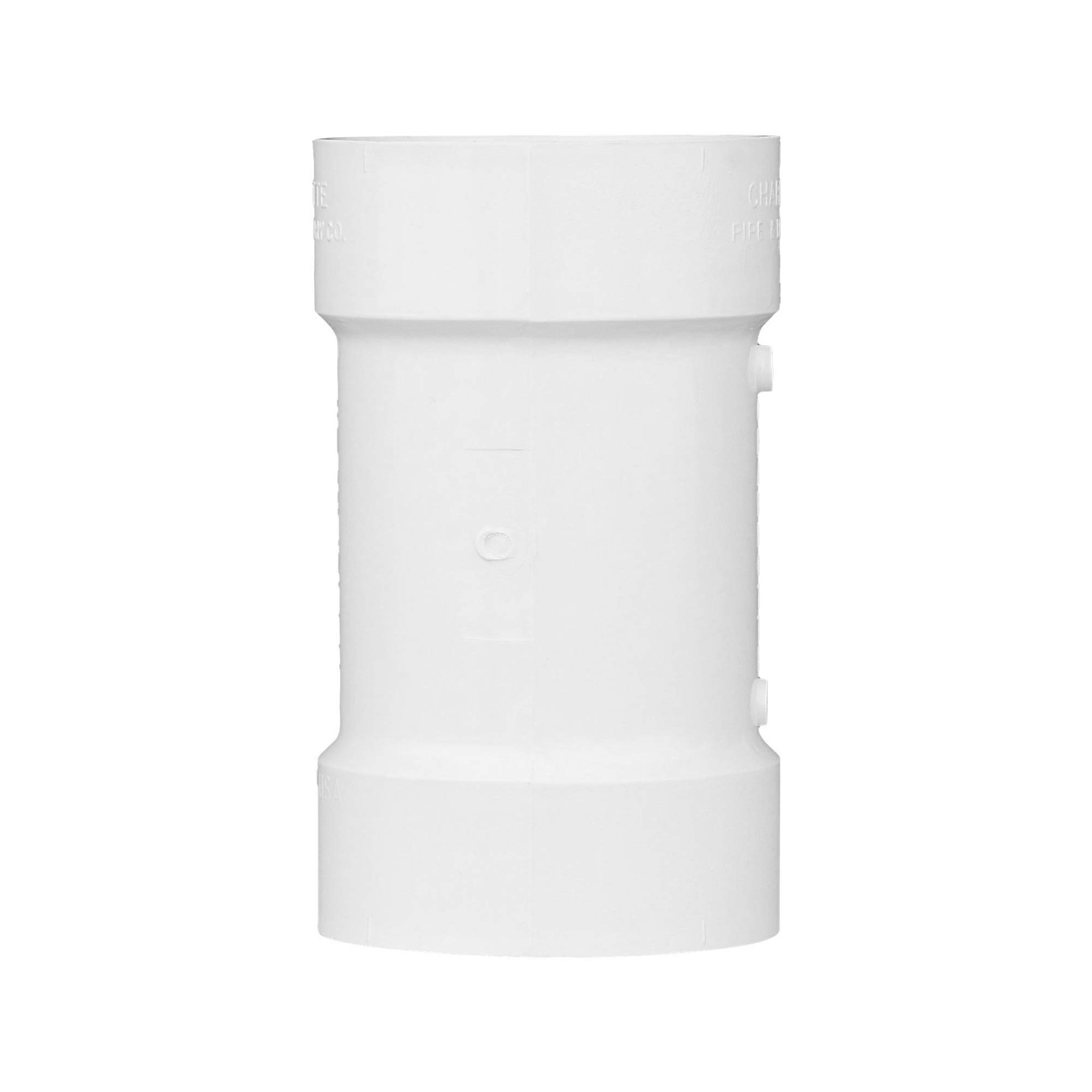 Charlotte Pipe 4x4x2 Inch White Hose Pipe Fitting for DWV Applications