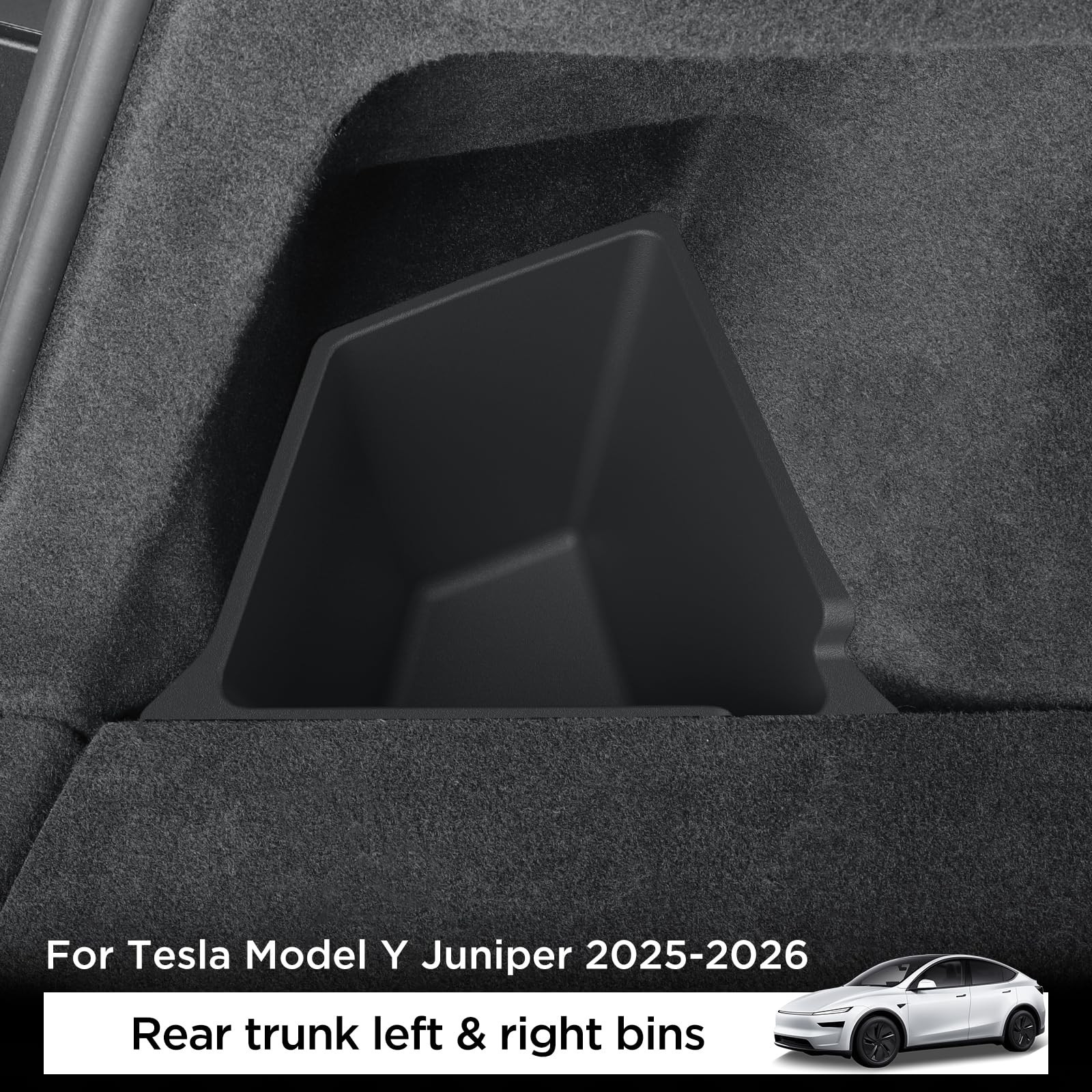 LUCKEASY Rear Trunk Storage Bins Fit for Tesla Model Y Juniper 2025 2026 Stan…