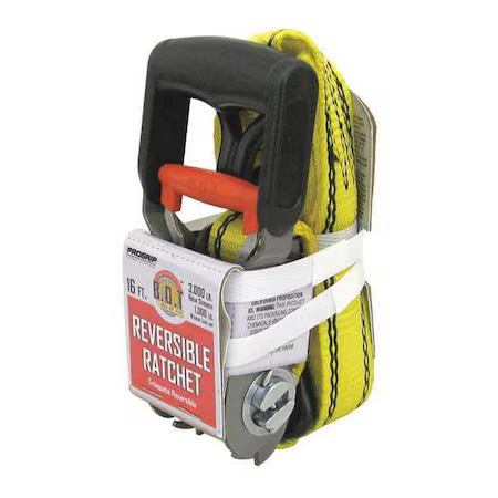 Progrip Cargo Control 330600 Tie-Down Strap, 16 Ft. L, 1-1/4″ W, Yellow