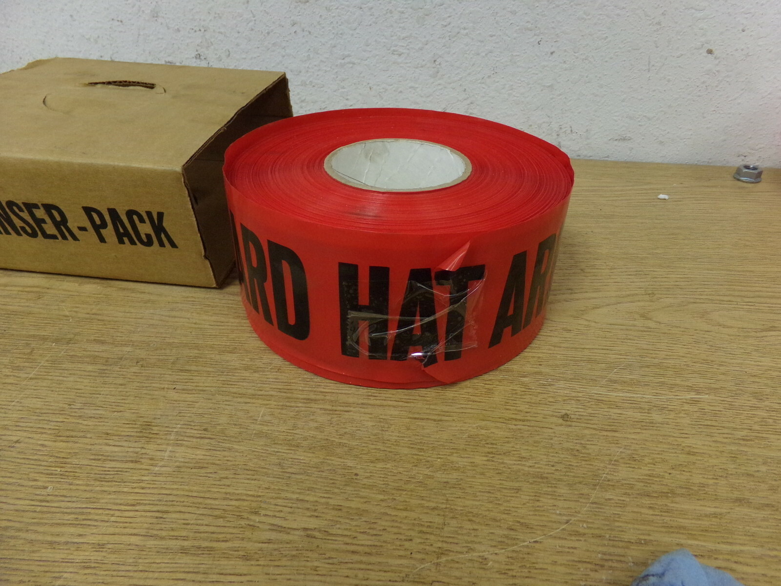 NEW Danger hard Hat Area Tape Dispenser Pack Red *FREE SHIPPING*