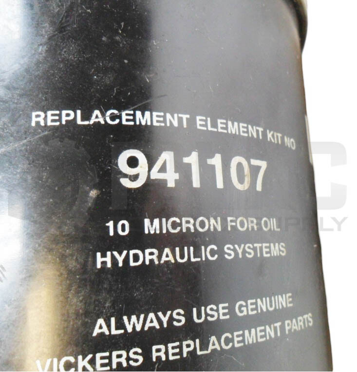 VICKERS 0ERS60 BYPASS VALVE 100PSI W/ 941107 FILTER ELEMENT