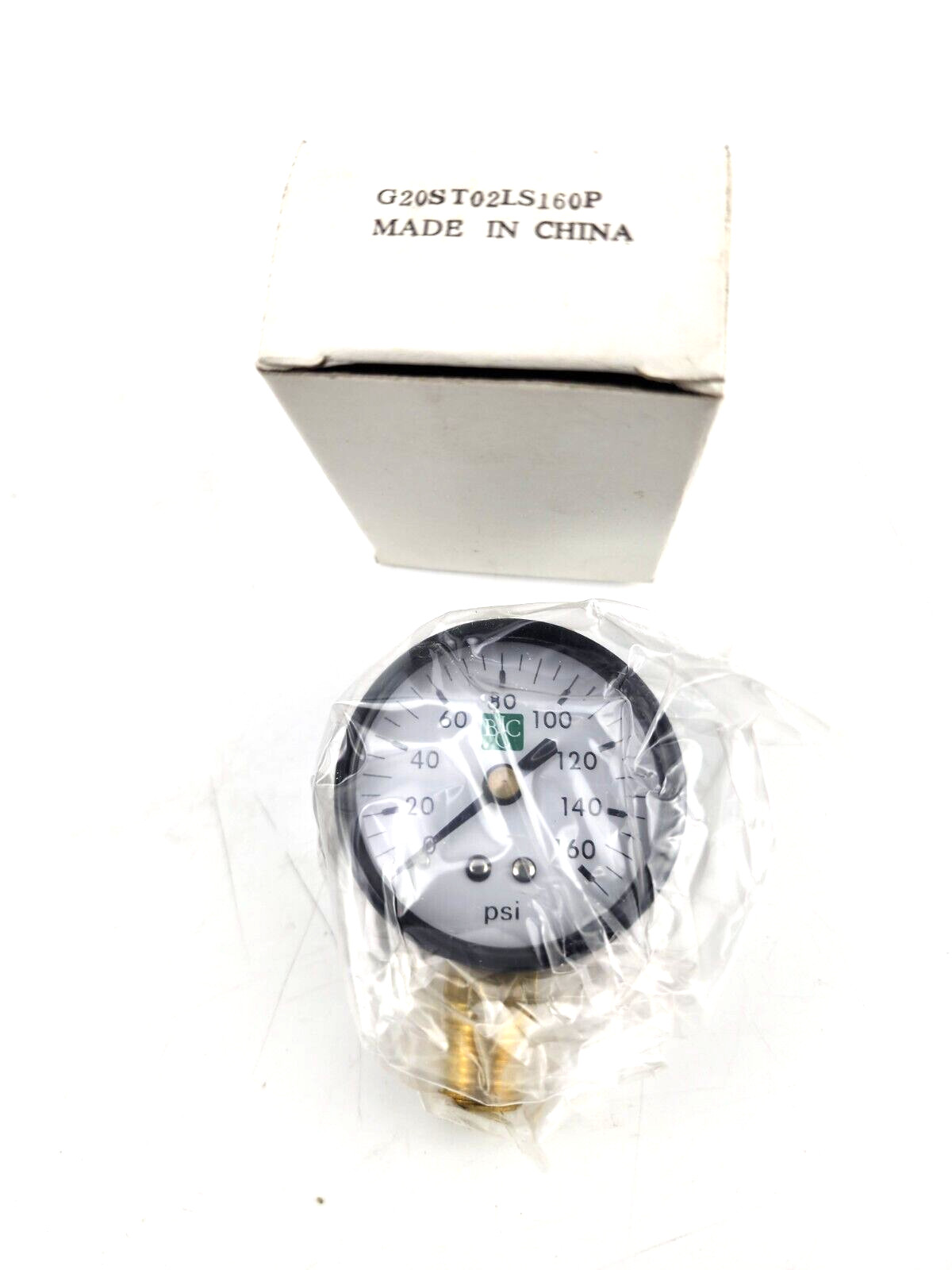 Regulator Gauge 2″ Dia 160PSI Low Pressure Dry Gauges 1/4″ MPT Stem 03G07-144