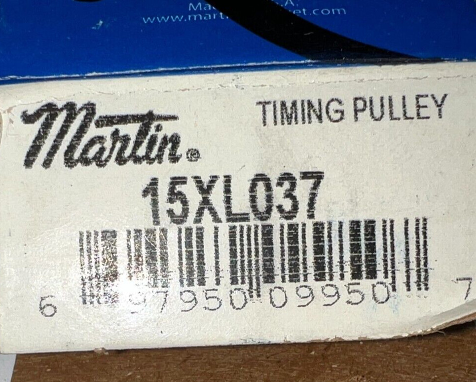 MARTIN BUSHING BORE TIMING BELT PULLEY 15XL0367 0.2000″ PITCH 1.1840″ FLANGE OD
