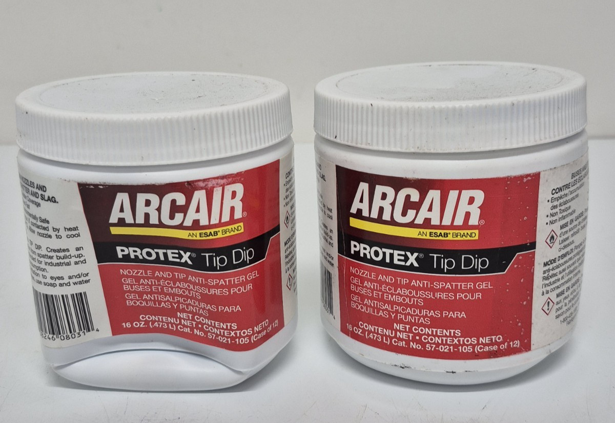 Arcair Gel Protex Tip-Dip Anti-Spatter Gel: 16 oz Jar 57021105 Lot of 2
