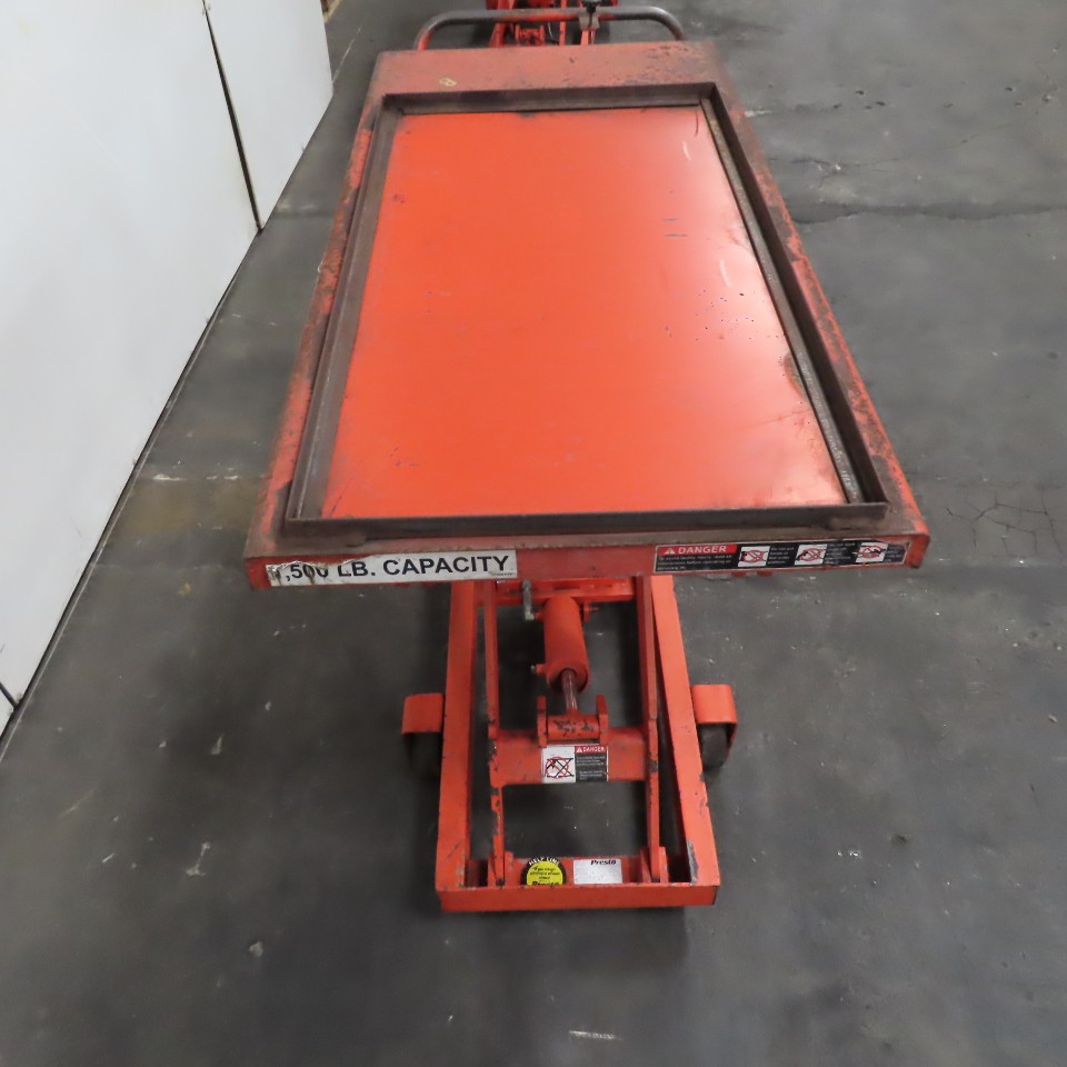 Presto XP36-15 1500Lbs Capacity Manual Hydraulic Rolling Lift Table Cart 24″x48″