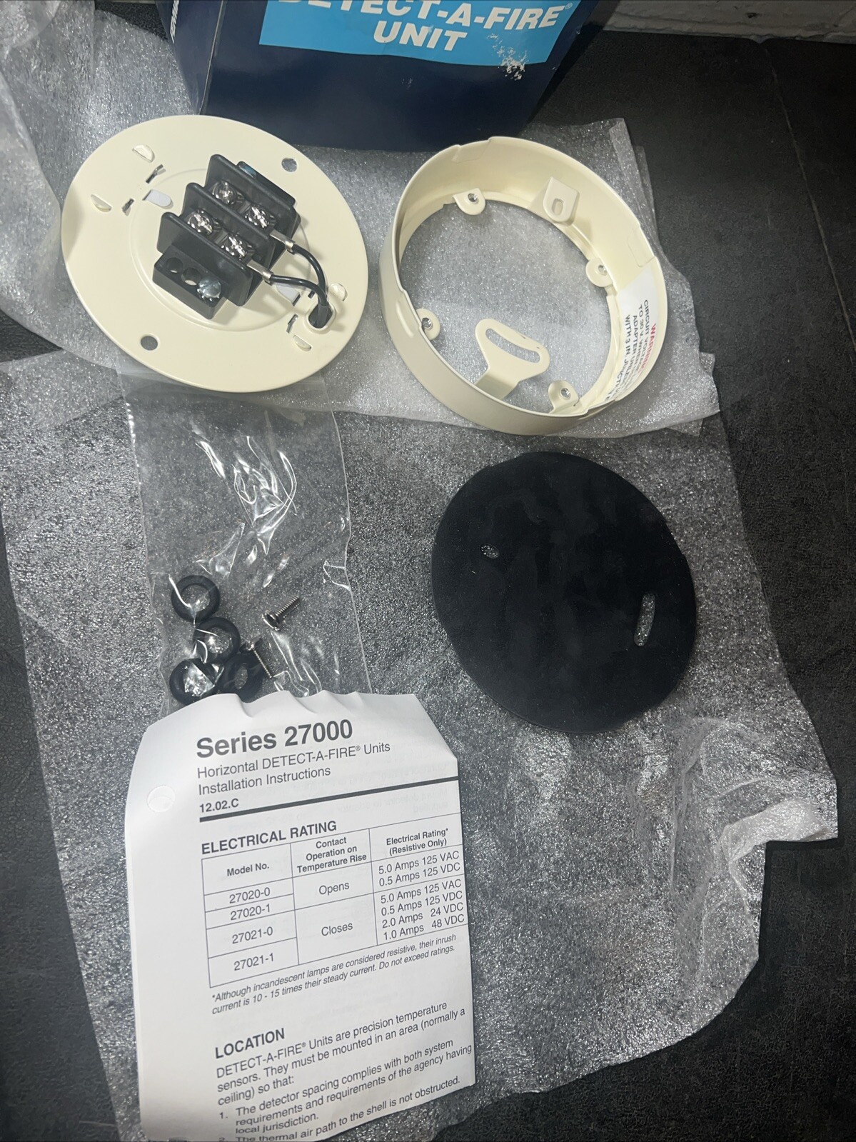 Fenwal 12-A27020-001 Heat Detector Kidde Detect-a-Fire Unit 140 Degrees F