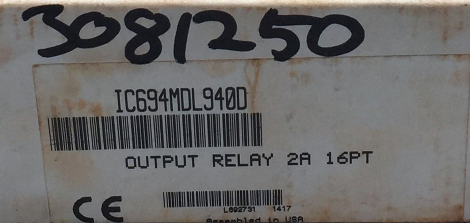 GE Fanuc Emerson IC694MDL940D Output Relay Module 2A 16 Point RX3i Series