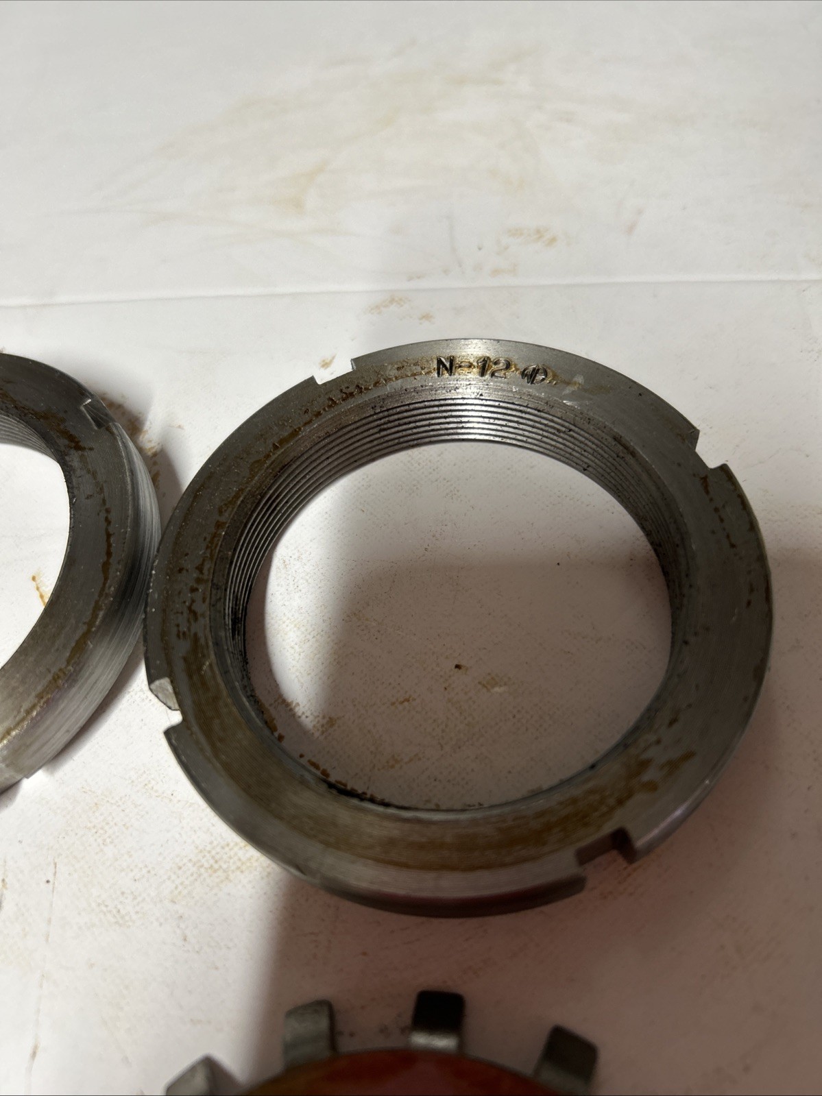 Lot of 2 N-12 Lock Nuts With 2 W-12 Washers