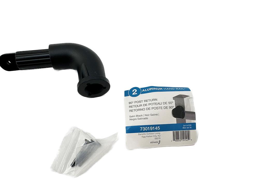 Barette Handrail 90 Degree Post Return – Matte Black 73019145 NEW FREE FAST SHIP