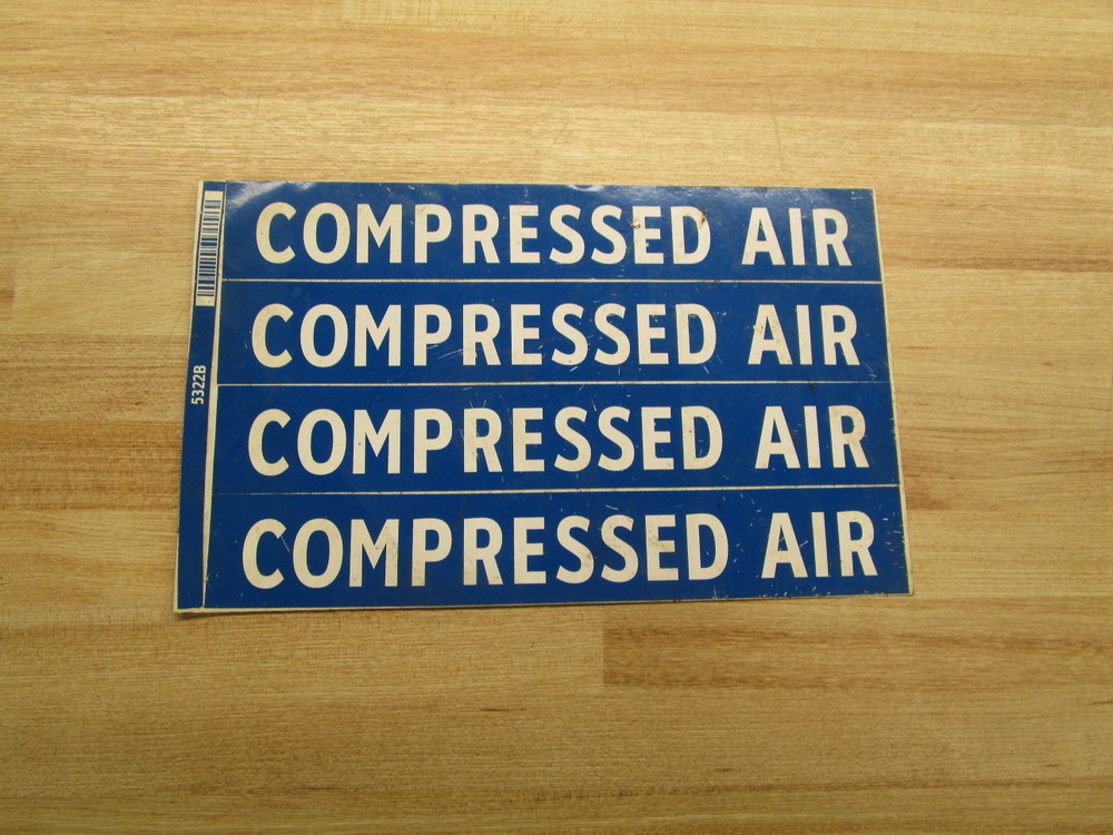Lab Safety Supply 5322B Compressed Air Sign