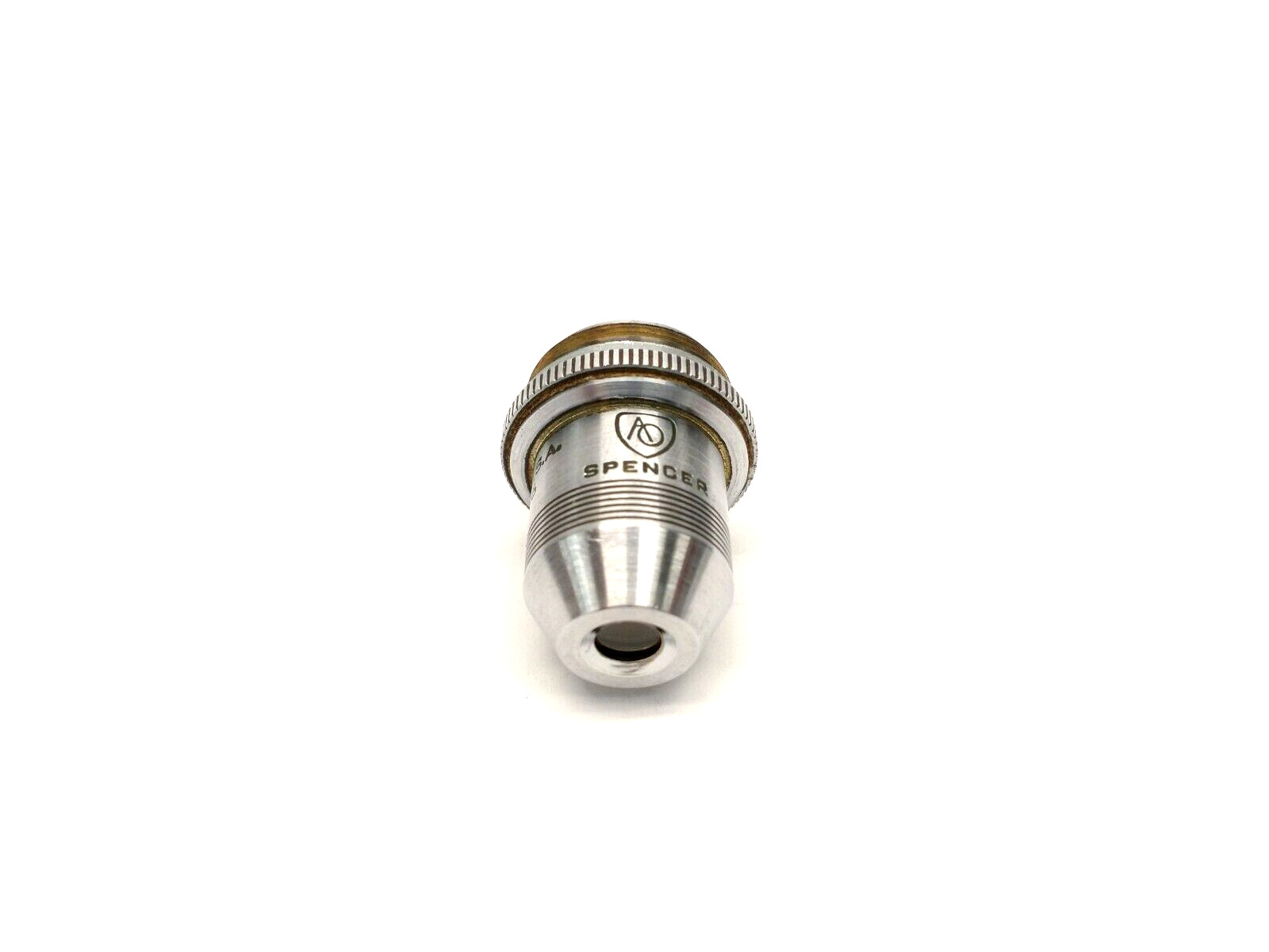 American Optical 1076 Microscope Objective Lens 10x N.A. .25