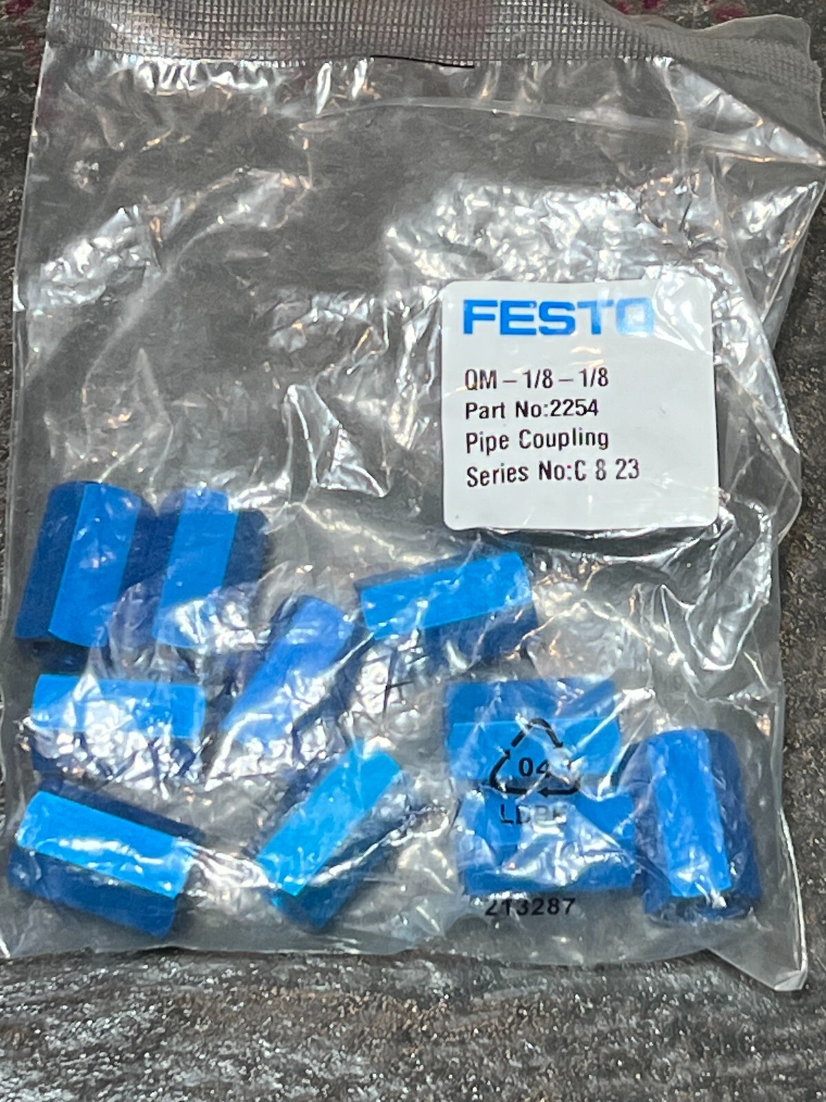 festo qm-1/8-1/8 nos 10pcs bag 2254