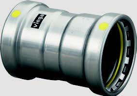 Viega 28780 MegaPressG 4 x 4 in Coupling With Stop