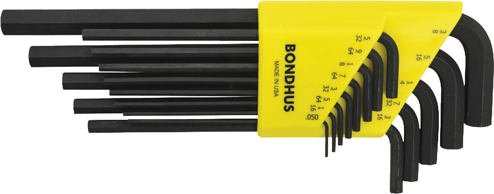 Bondhus Set 10 Hex L-Wrenches Short 1.27-10mm Wallet (12294)