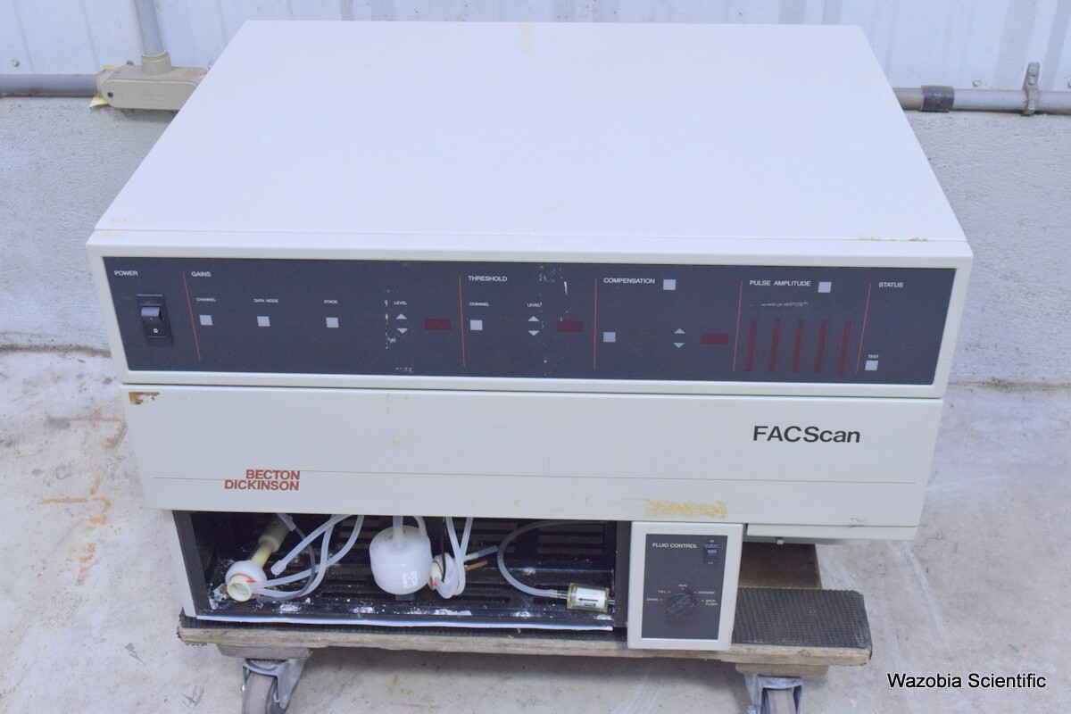 BD BECTON DICKINSON FACSCAN FLUORESCENCE ACTIVATED CELL ANALYZER WITH DETECTORS