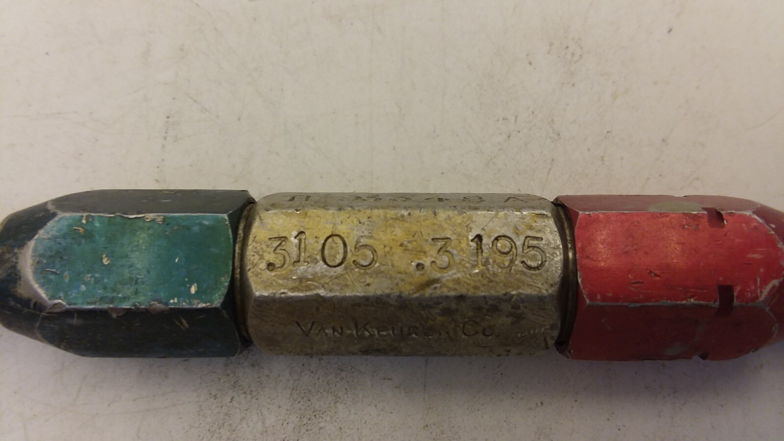 VAN KEUREN CO TL-93348A THREADED PLUG GAGE GO .3105 NOGO .3195