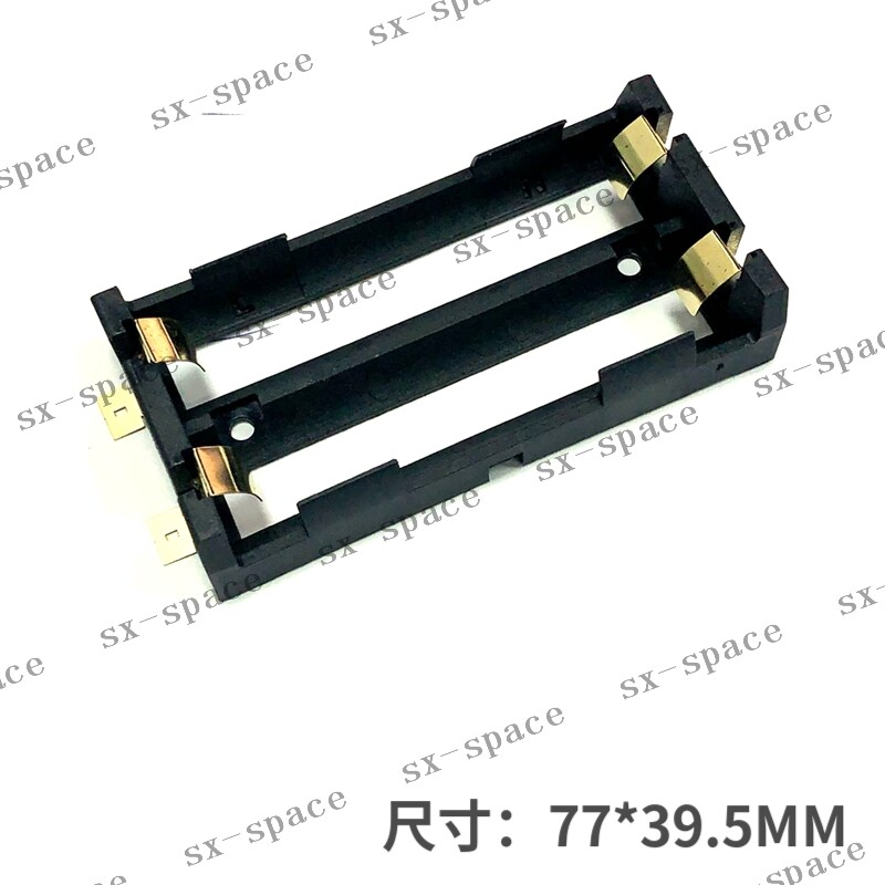 18650 battery box double SMT patch straight plug 2 18650 patch battery holder
