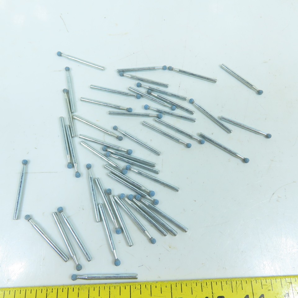 1.50″ / 3.7mm Ball Shaped Diamond Burr Grinding Bit Dremel 1/8″ Shank Lot Of 40