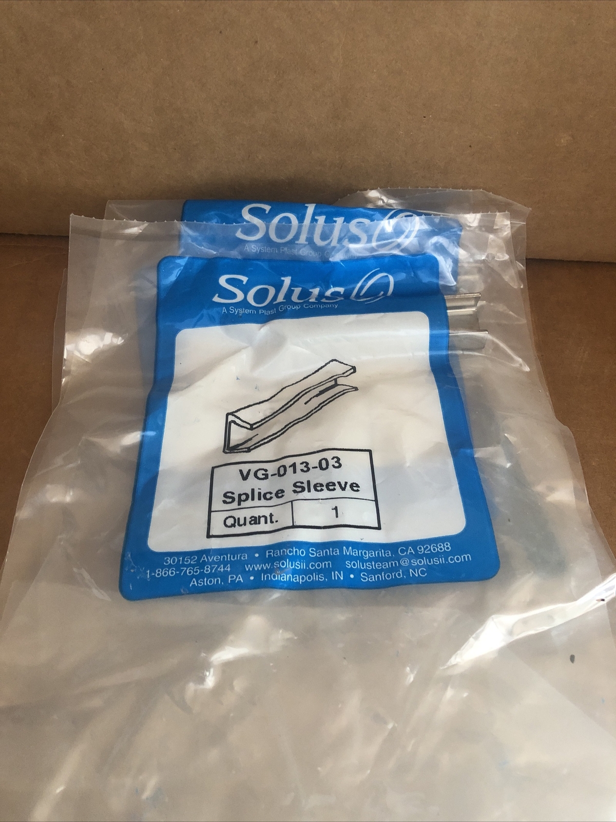 3- VALU GUIDE VG-013-03 SPLICE SLEEVE *NEW IN FACTORY BAG*