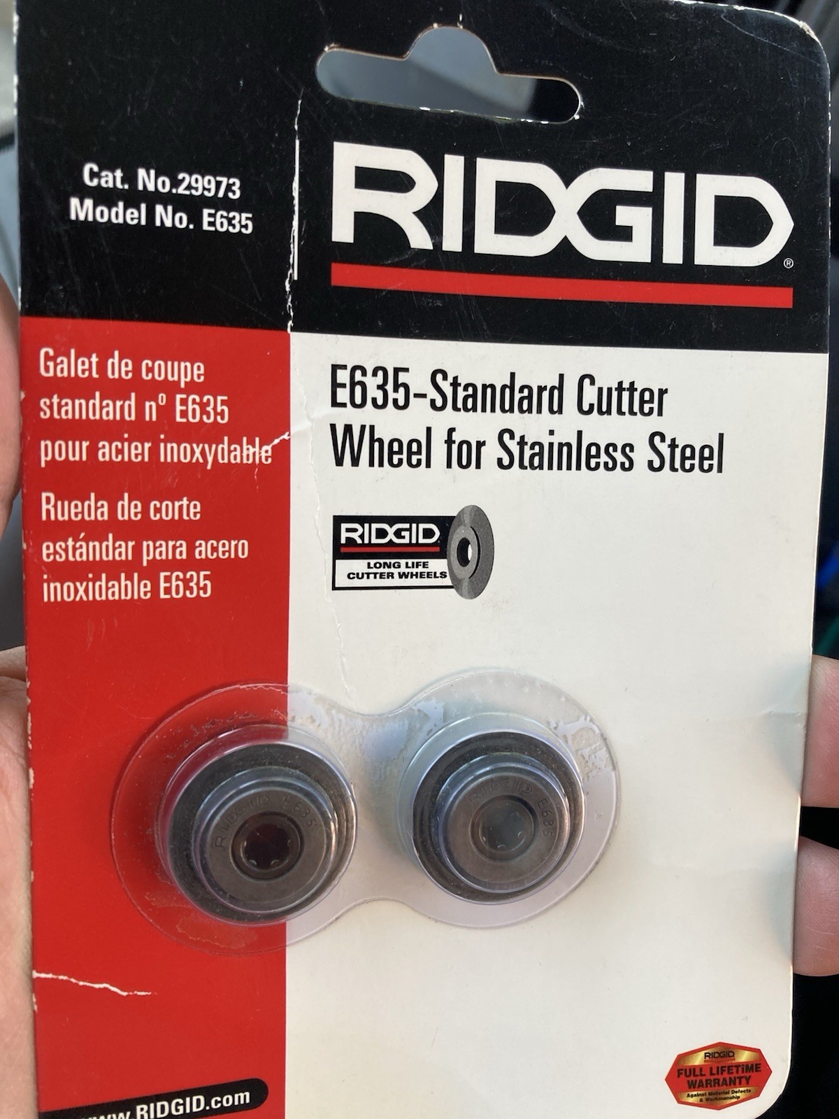 NEW 2 Pack Ridgid E635 Standard Cutting Wheel For Stainless Steel FAST FREE SHIP